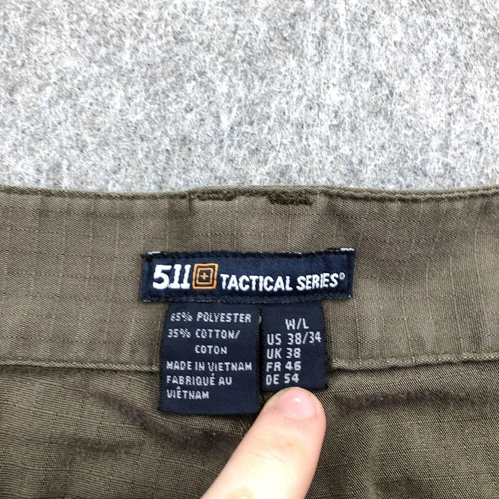 5.11 Tactical Pants Mens 38x34 Brown Cargo Relaxed Straight Workwear Utility